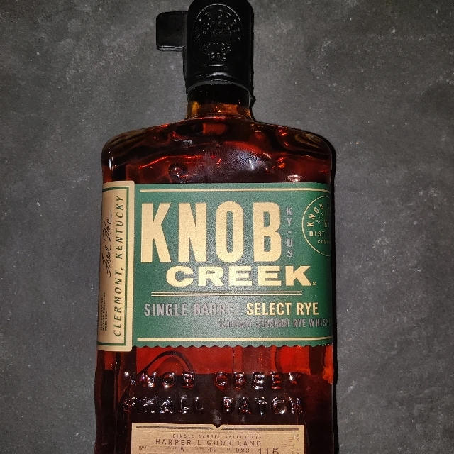 Knob Creek Single Barrel Select Rye Harper Liquor Land