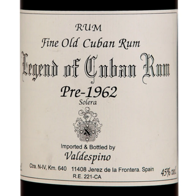 Legend of Cuban Rum Pre-1962