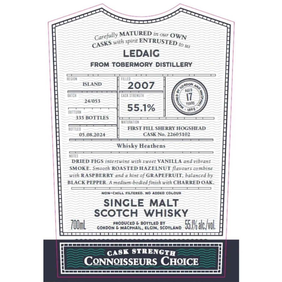 Ledaig 2007 17 Year Old Connoisseur's Choice Cask Strength (Gordon & Macphail)