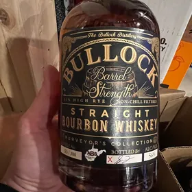 Bullock Purveyor's Collection High Rye Straight Bourbon Whiskey Barrel Strength