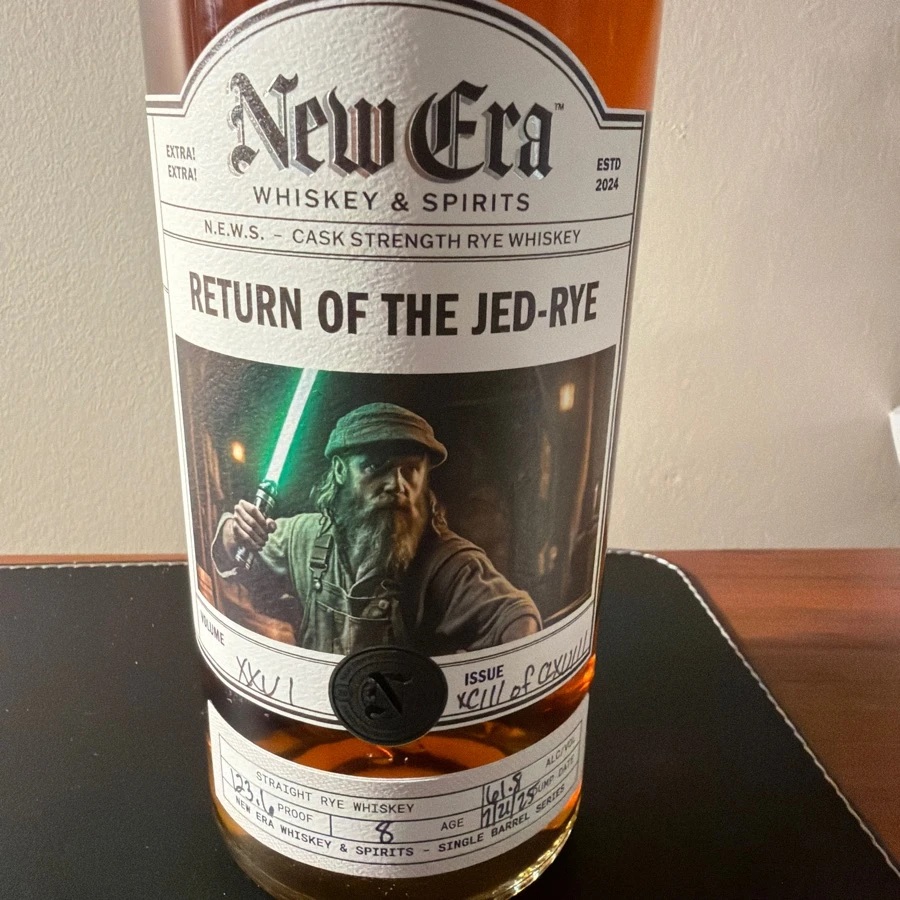 New Era (Return of the JED-RYE) singke barrel rye whiskey