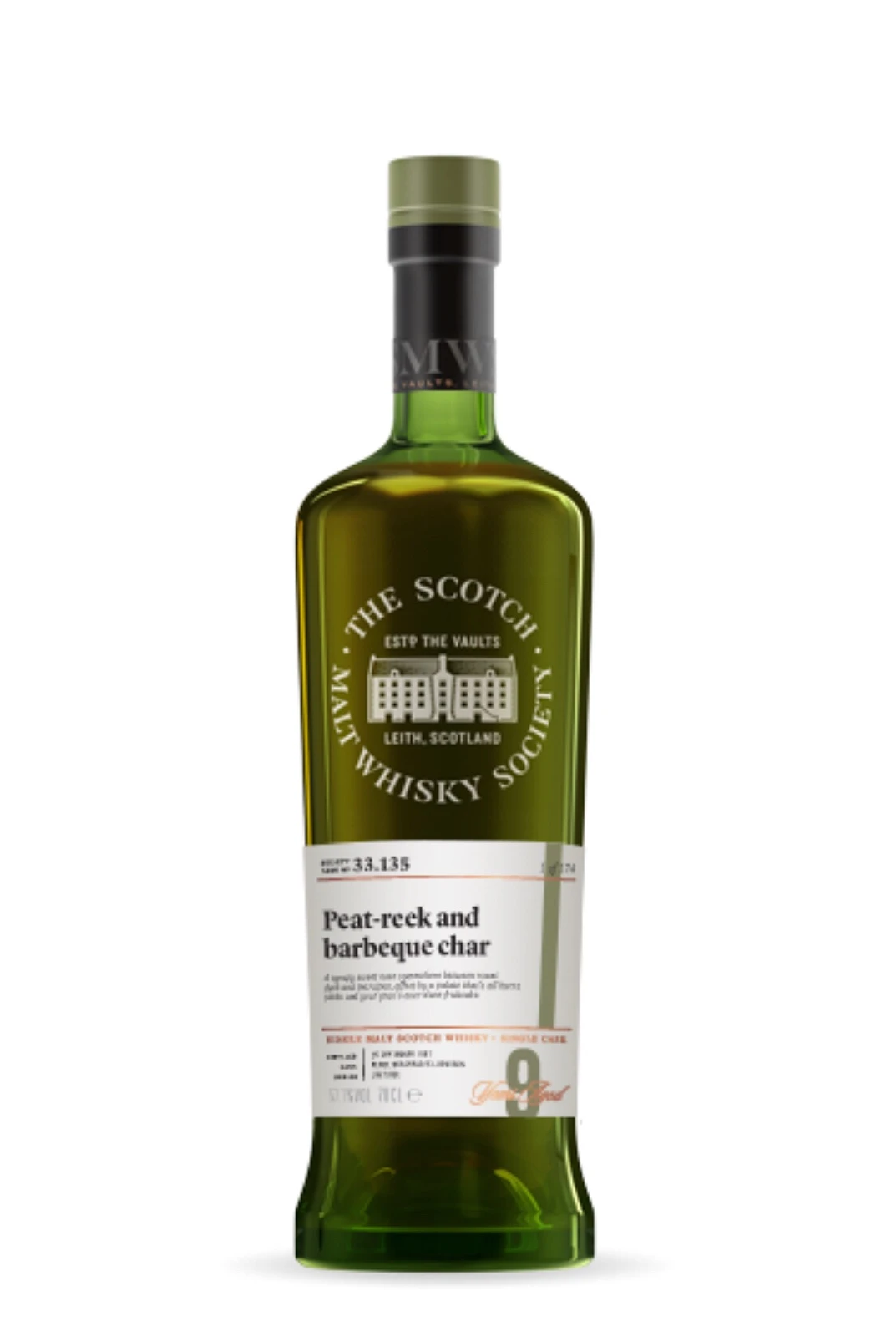 Peat-reek and barbeque char 33.135 (SMWS)