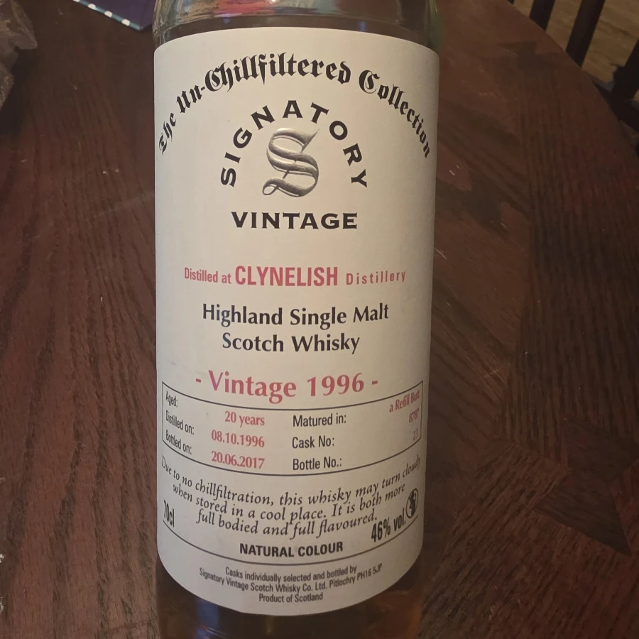 Signatory Vintage 1996 Clynelish