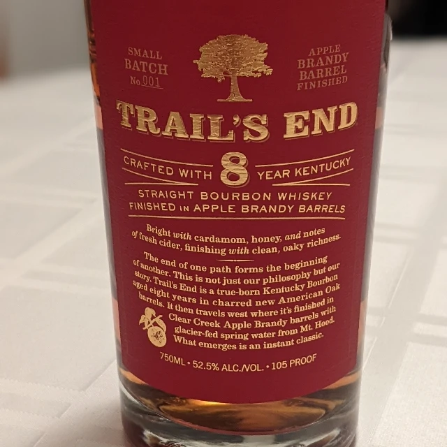 Trail's End 8 Year Kentucky Straight Bourbon Finished in Apple Brandy Casks