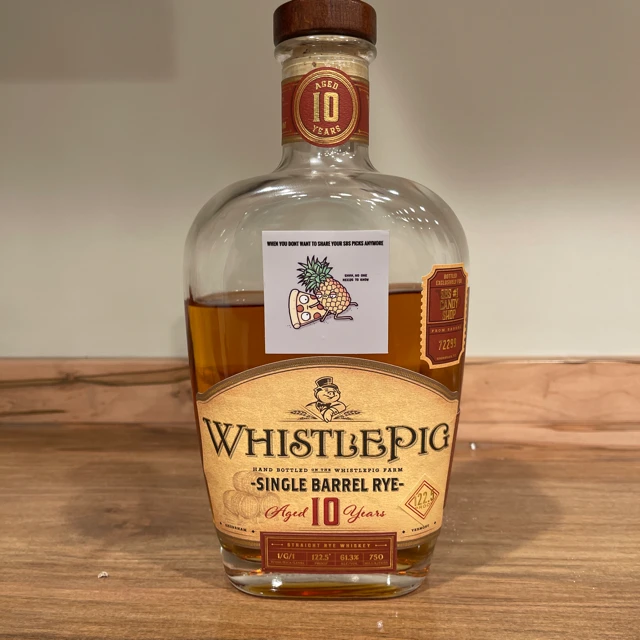 WhistlePig Single Barrel Rye (SBS Barrel 72299)