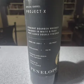 Penelope Project X Straight Bourbon finished in White & Ruby Port (Seven Star) Barrel 2364-1