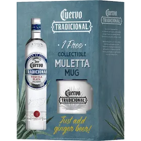 Jose Cuervo Tradicional Silver W Glasses
