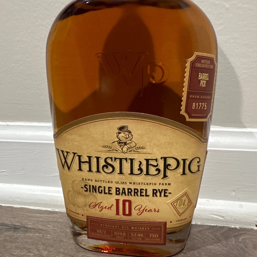 WhistlePig Single Barrel Rye 10 Year Barrel #81775