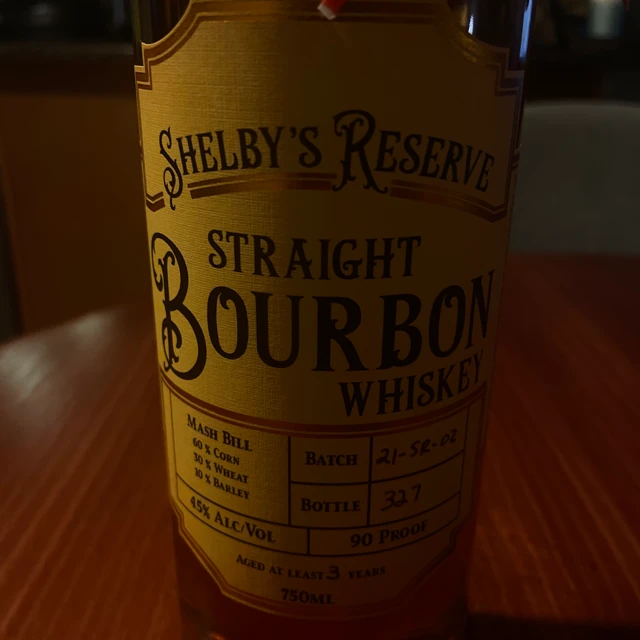 Shelby's Reserve Straight Bourbon Whiskey