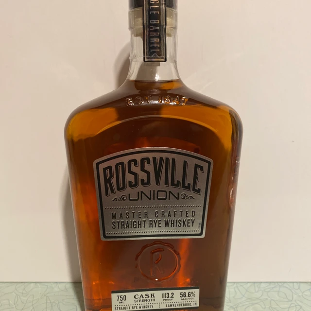 Rossville Union Single Barrel Cask Strength Rye Whiskey