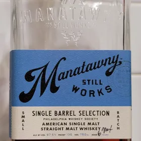 Manatawny Still Works Single Barrel Selection American Single Malt Straight Malt Whiskey (Philadelphia Whiskey Society barrel)