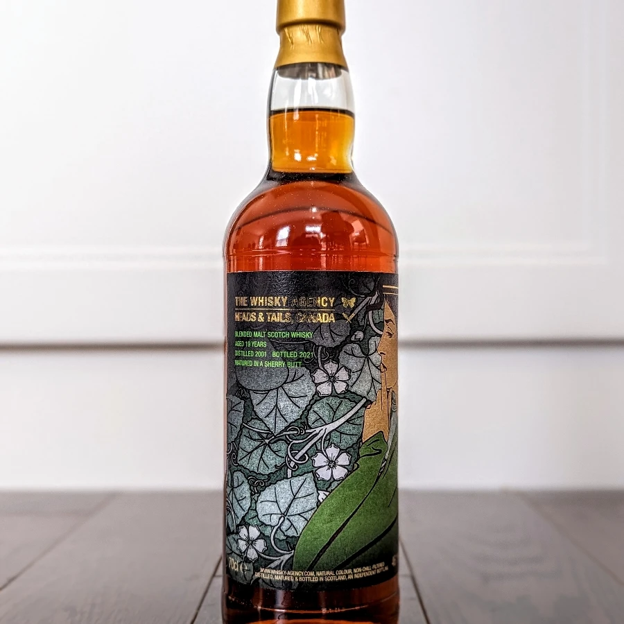 The Whisky Agency 2001 19 Year Blended Malt Scotch Whisky (Heads & Tails Canada)