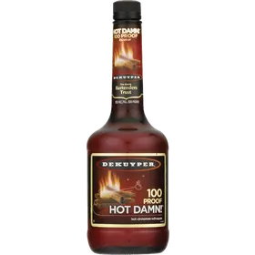 Dekuyper Hot Damn 100 Proof Cinnamon Schanpps Liqueur