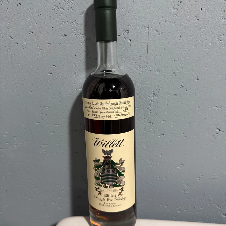 Willett Family Estate Bottled Single Barrel Rye Rare Release 12 year