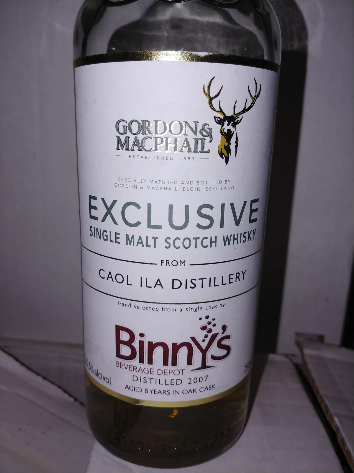 Caol Ila 2007 (Gordon & Macphail) Binny's