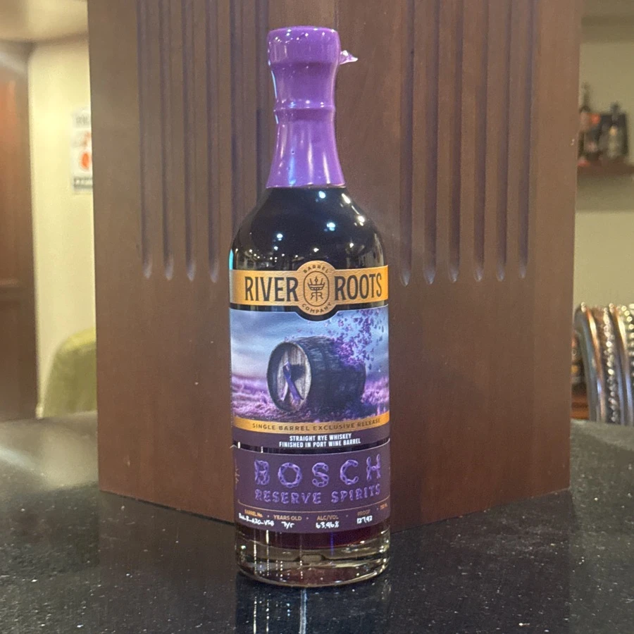 River Roots Straight Rye Whiskey Finished in Port Barrels RM-R-A20-VS8 (Bosch Reserve Spirits)