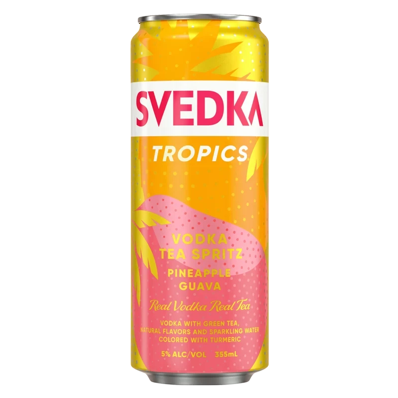 SVEDKA Tropics Pineapple Guava Vodka Tea Spritz Single 12oz Can 5.0% ABV
