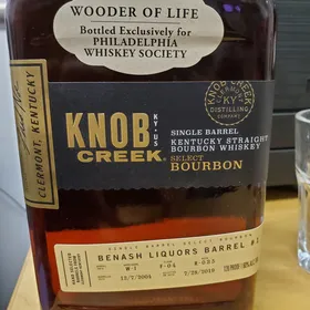 Knob Creek Single Barrel Select Bourbon W-I F-04 R-035 Philadelphia Whiskey Society (Benash Liquors Barrel #1)