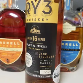 Ry3 light whiskey cask strength single barrel 16yr