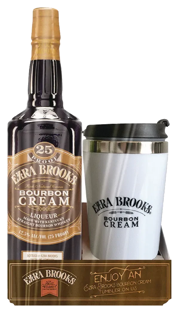 Ezra Brooks Bourbon Cream W Tumbler Gift