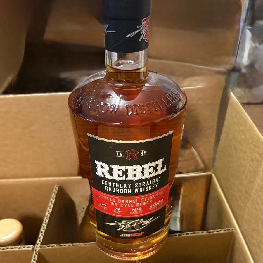 Rebel Kentucky Straight Bourbon Whiskey Single Barrel Selected by Kyle Busch
