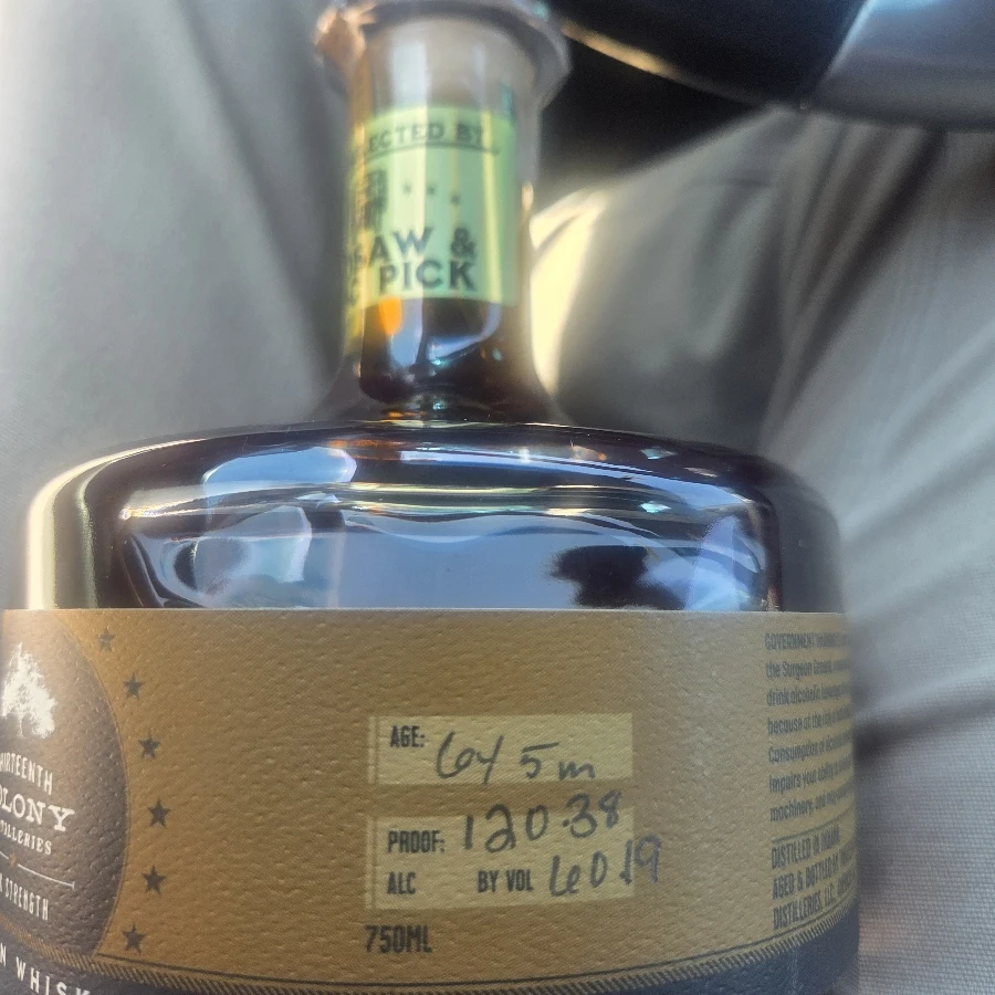13th Colony Single Barrel Cask Strength (CBBC & Coosaw Pick)