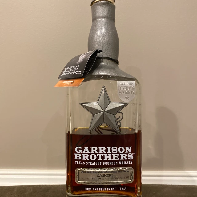 Garrison Brothers Texas Straight Bourbon Whiskey (Single Barrel hand-selected by Master Distiller Donnis Todd and Caskers)