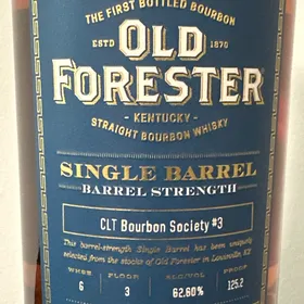 Old Forester Single Barrel Barrel Strength (CLT Bourbon Society #3)