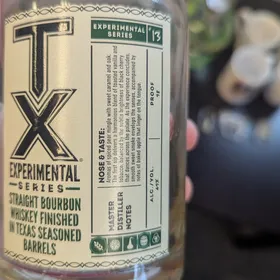 TX Experimental Straight Bourbon finished in Texas seasoned barrels (Experimental Series 13)