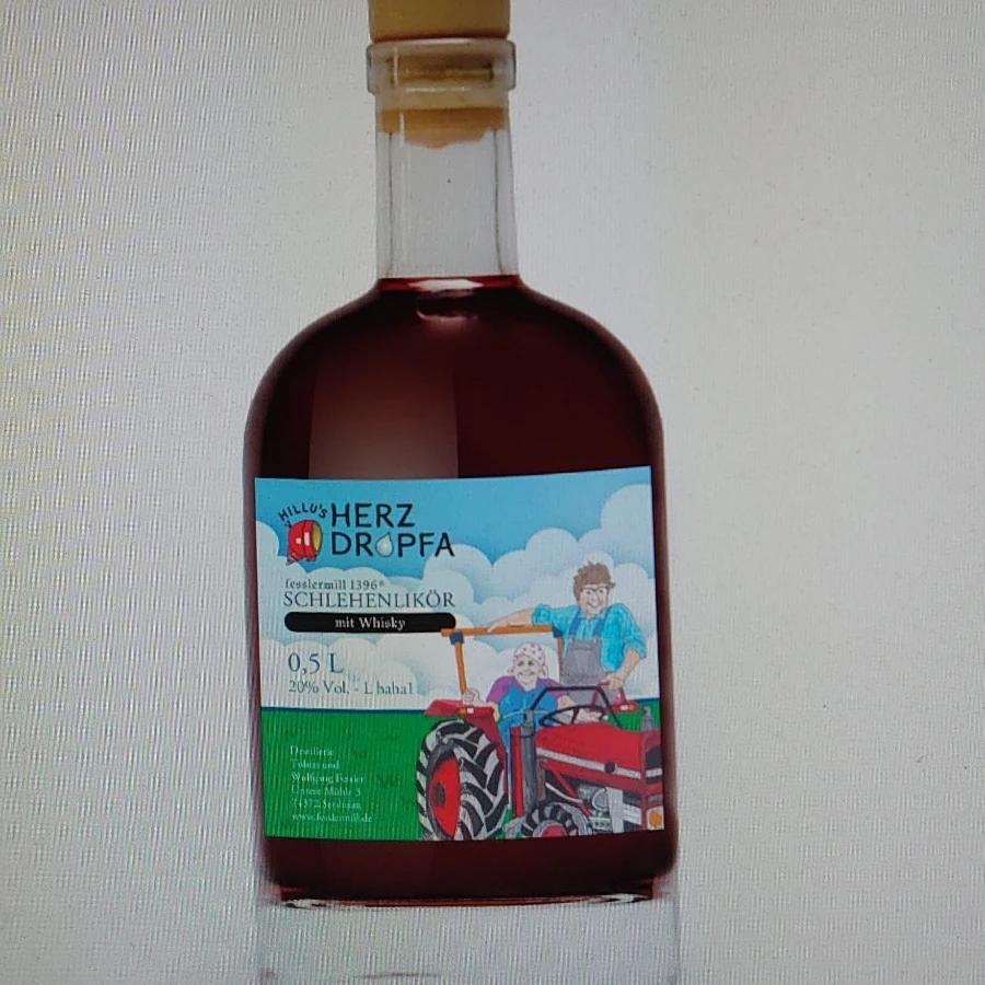 Hillus Herzdropfa Schlehenlikör mit Whiskey