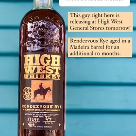 High West Rendezvous Rye Madeira barrel