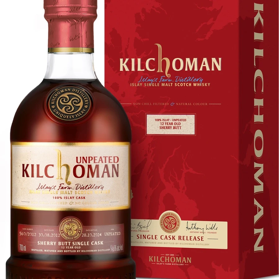 Kilchoman 12 Years Unpeated - 2012 Sherry Butt Single Cask