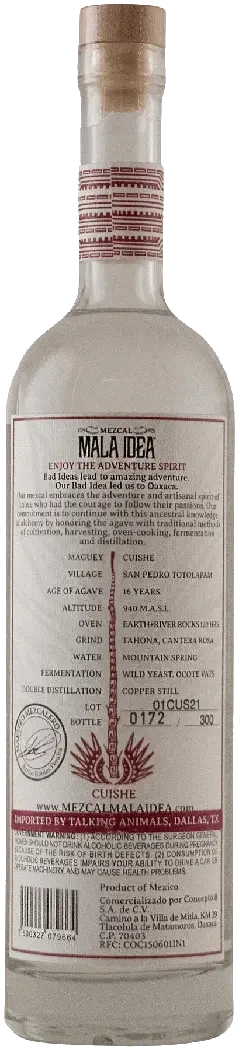 Mezcal Mala Idea Cuishe Silvestre