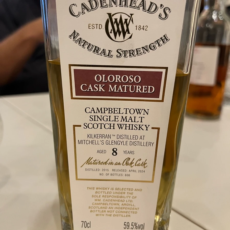 Kilkerran 8 Yr Oloroso Cask Matured (Cadenhead's)