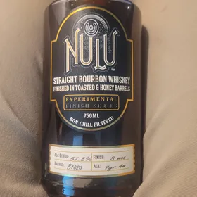 Nulu Straight Bourbon Experimental Series finished in Toasted and Honey Barrels