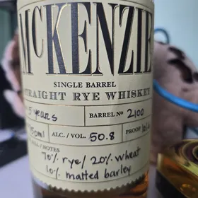 McKenzie Single Barrel Straight Rye (Syracuse Bourbon Society's Rockin Wh-Rye)
