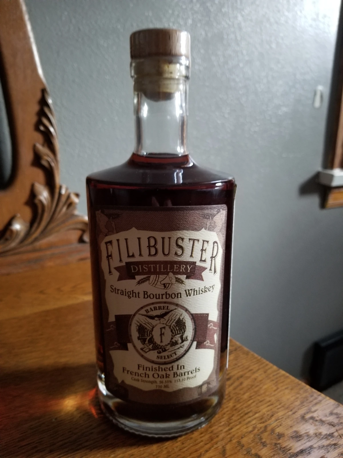 Filibuster Barrel Select Straight Bourbon Finished in French Oak (Wine & Cheese Place)