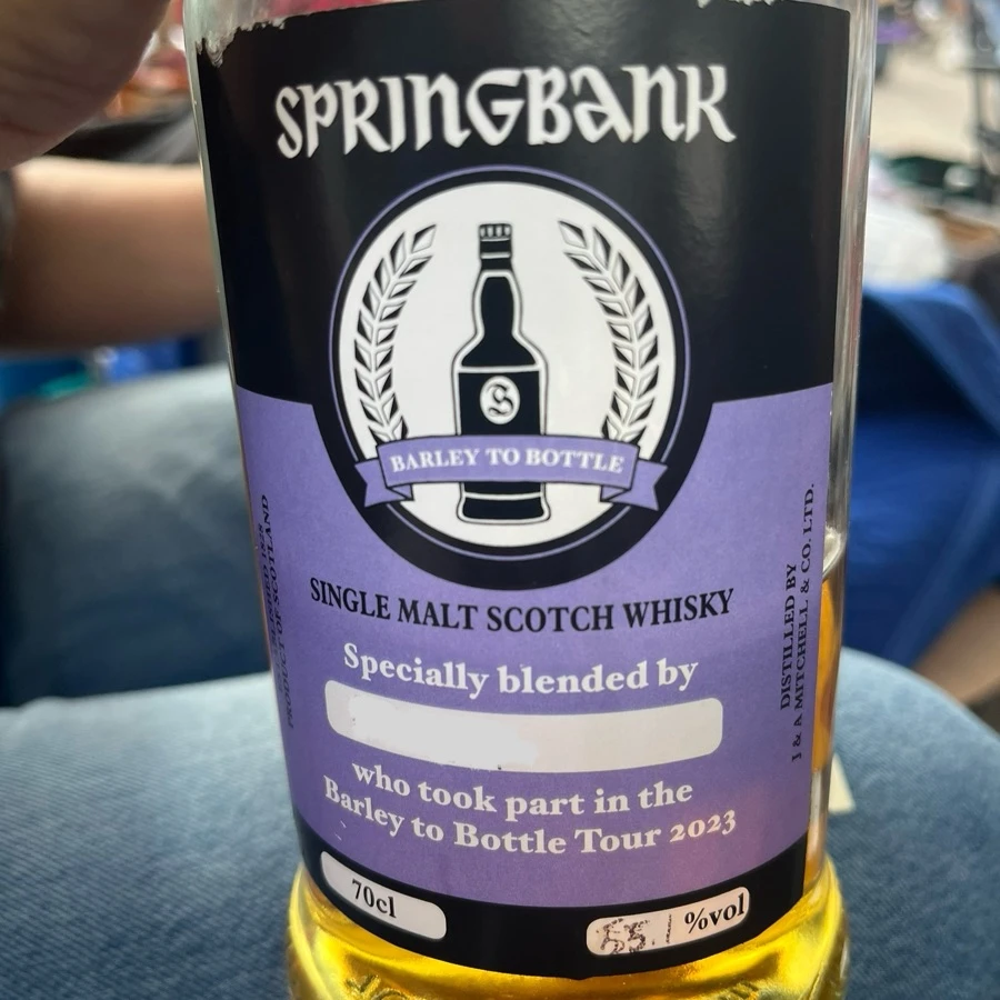 Springbank Barley to Bottle Tour hand blend