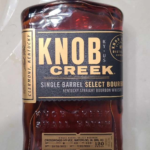 Knob Creek Single Barrel Select Bourbon (W-M F-3 R-26 Crossroads Hy-Vee brl #3)
