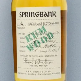 Springbank Rum Wood Finish 16 Year